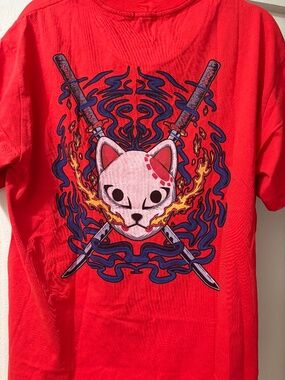 INVICTA KURU Anime x Red Black Graphic Workout T-Shirt Mens Large With Bag